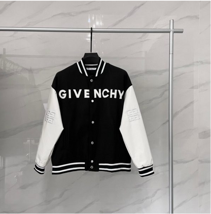 Givenchy College Nero maniche in pelle