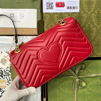 BORSA A SPALLA GG MARMONT MEDIA METELASSE' RED